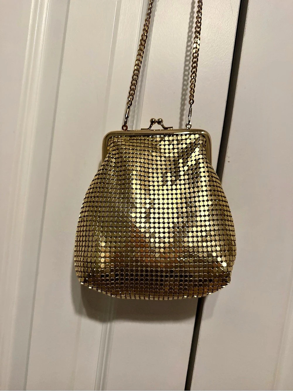 Gold Mesh Chain Shoulder Bag